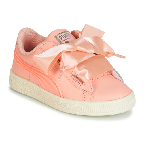 Chaussures Fille Baskets basses Puma PS BASKET HEART JELLY.PEAC Rose