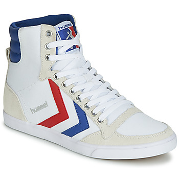 Chaussures Baskets montantes Hummel TEN STAR HIGH CANVAS Blanc / Bleu / Rouge