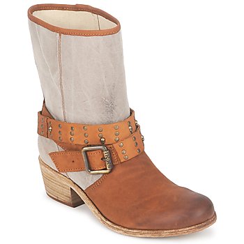 Chaussures Femme Bottes ville Ikks INES Marron / Taupe