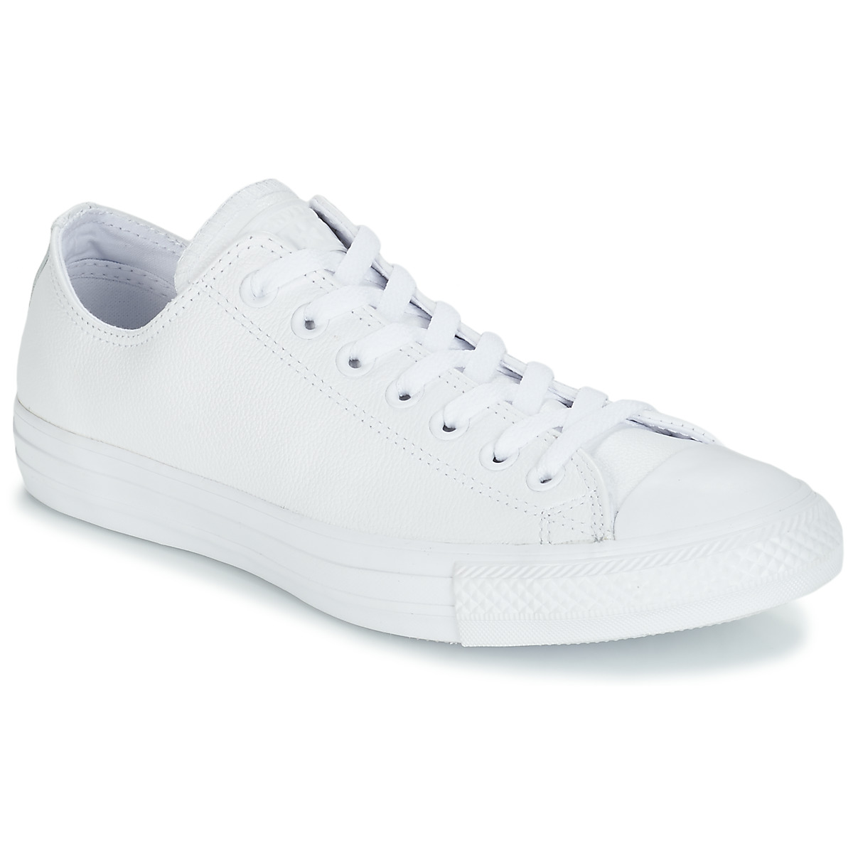 Converse CHUCK TAYLOR ALL STAR CUIR OX Blanc - Chaussure pas cher avec  Shoes.fr ! - Chaussures Baskets basses 67,14 €