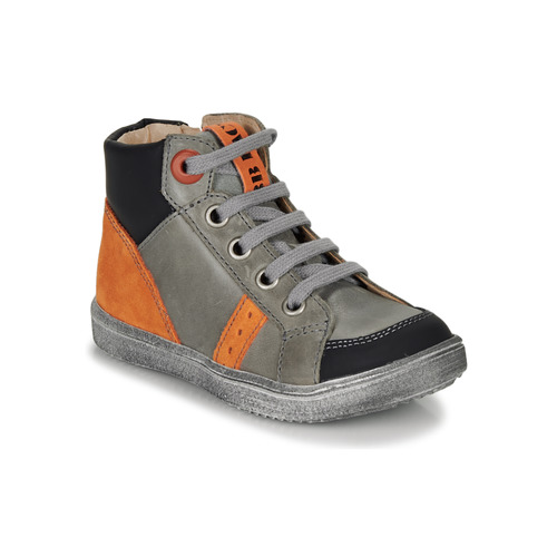 Chaussures Garçon Baskets montantes GBB ANGELITO GRis / Orange