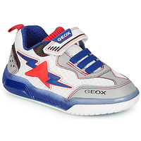 Chaussures Garçon Baskets basses Geox J INEK BOY Blanc / Bleu / Rouge