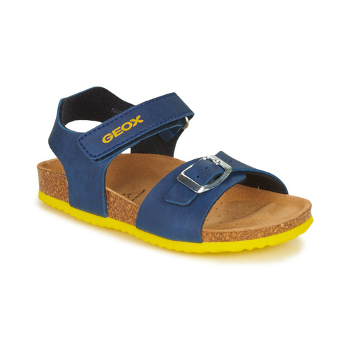 Chaussures Garçon Sandales et Nu-pieds Geox GHITA BOY Bleu / Jaune
