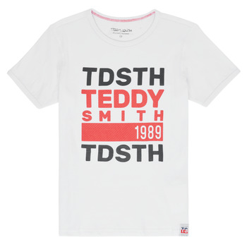 Vêtements Garçon T-shirts manches courtes Teddy Smith DUSTIN Blanc