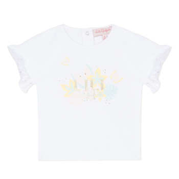 Vêtements Fille T-shirts manches courtes Lili Gaufrette NALIS Blanc