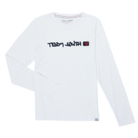 Vêtements Garçon T-shirts manches longues Teddy Smith CLAP Blanc
