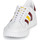 Chaussures Baskets basses adidas Originals TEAM COURT Blanc / Bordeaux / Jaune