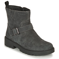 Chaussures Fille Boots Geox CASEY WPF Gris