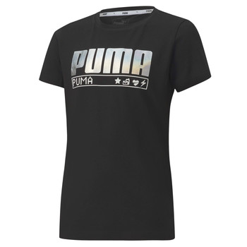 Vêtements Fille T-shirts manches courtes Puma ALPHA TEE 165 Noir