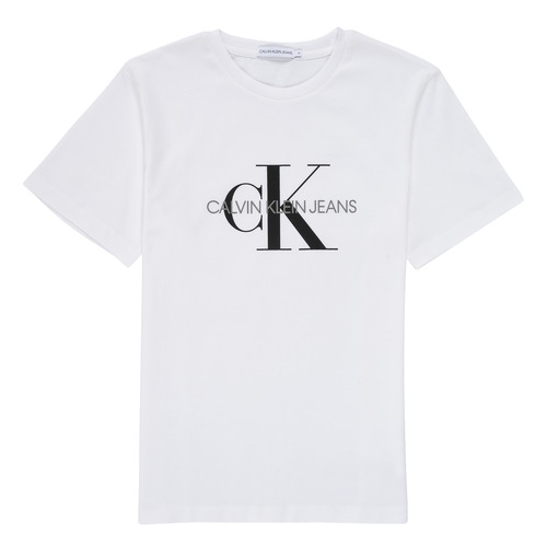 Vêtements Enfant T-shirts manches courtes Calvin Klein Jeans MONOGRAM Blanc