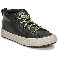 Chaussures Enfant Baskets montantes Converse CHUCK TAYLOR ALL STAR STREET BOOT DOUBLE LACE LEATHER MID Noir
