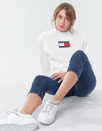 Tommy Jeans TJW TOMMY FLAG CREW Blanc