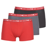 Sous-vêtements Homme Boxers DIM COTON STRETCH PACK X3 Gris / Rouge / Noir