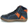 Chaussures Garçon Baskets montantes Kickers LOWELL Marine/ Orange