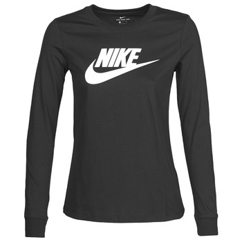 Vêtements Femme T-shirts manches longues Nike W NSW TEE ESSNTL LS ICON FTR Noir