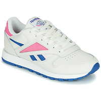 Chaussures Baskets basses Reebok Classic CL LEATHER MARK Blanc / Rose