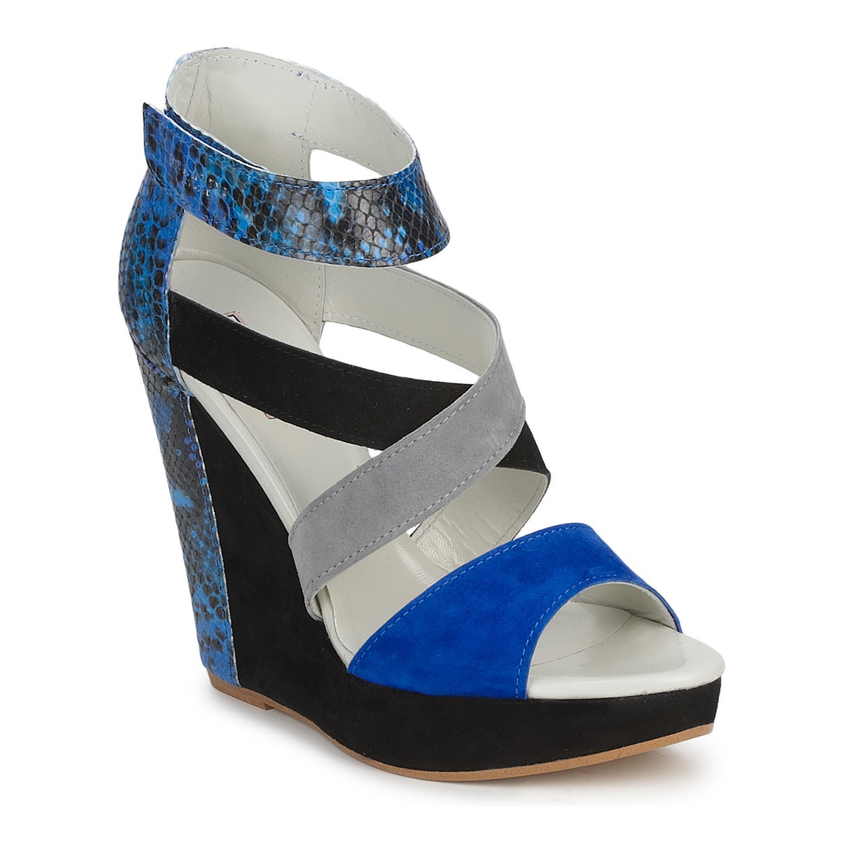 Chaussures Femme Sandales et Nu-pieds Serafini CARRY Noir / Bleu / Gris