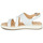 Chaussures Fille Sandales et Nu-pieds Geox J SANDAL REBECCA GIR Blanc / Argenté
