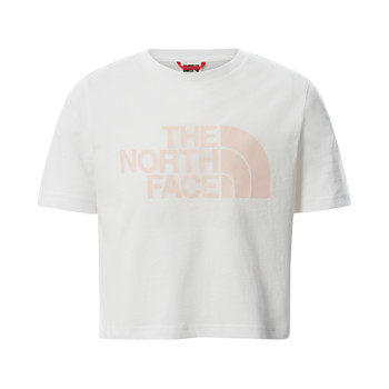 Vêtements Fille T-shirts manches courtes The North Face EASY CROPPED TEE Blanc