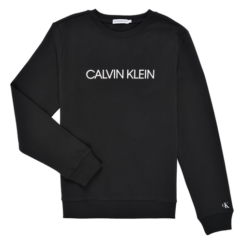 Vêtements Enfant Sweats Calvin Klein Jeans INSTITUTIONAL LOGO SWEATSHIRT Noir