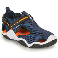 Chaussures Garçon Sandales et Nu-pieds Geox JR WADER Marine / Orange