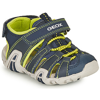 Chaussures Garçon Sandales sport Geox SANDAL KRAZE Marine / Lime