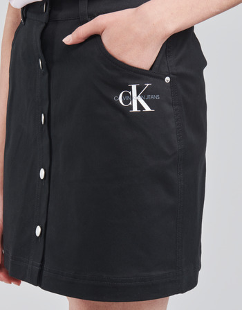 Calvin Klein Jeans COTTON TWILL MINI SKIRT Noir
