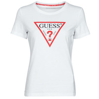 Vêtements Femme T-shirts manches courtes Guess SS CN ORIGINAL TEE Blanc