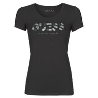 Vêtements Femme T-shirts manches courtes Guess SS RN MARTINA TEE Noir