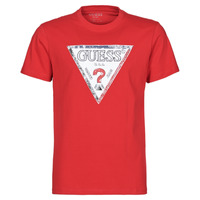 Vêtements Homme T-shirts manches courtes Guess TRIESLEY CN SS TEE Rouge