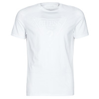 Vêtements Homme T-shirts manches courtes Guess ES SS EMBROIDERED LOGO TEE Blanc