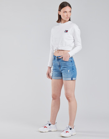 Tommy Jeans TJW SUPER CROPPED BADGE CREW Blanc