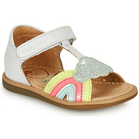 Chaussures Fille Sandales et Nu-pieds Shoo Pom TITY RAINBOW Blanc