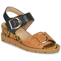 Chaussures Femme Sandales et Nu-pieds Sweet ETOXYS Noir / Camel