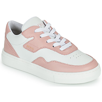 Chaussures Fille Baskets basses BOSS PAOLA Blanc / Rose