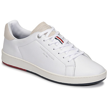 Chaussures Homme Baskets basses Tommy Hilfiger RETRO TENNIS CUPSOLE LEATHER Blanc