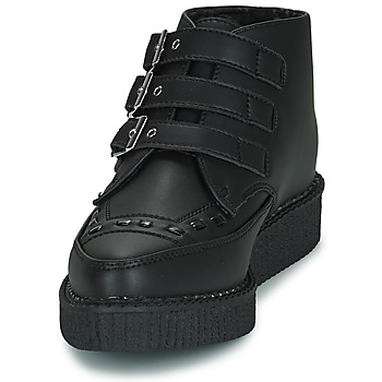 TUK POINTED CREEPER 3 BUCKLE BOOT Noir