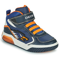 Chaussures Garçon Baskets montantes Geox INEK Marine / Orange