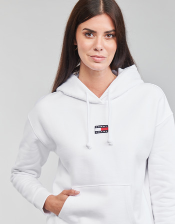 Tommy Jeans TJW TOMMY CENTER BADGE HOODIE Blanc