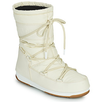 Chaussures Femme Bottes de neige Moon Boot MOON BOOT MID RUBBER WP Crème