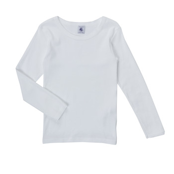 Vêtements Fille T-shirts manches longues Petit Bateau A01FA X2 Blanc