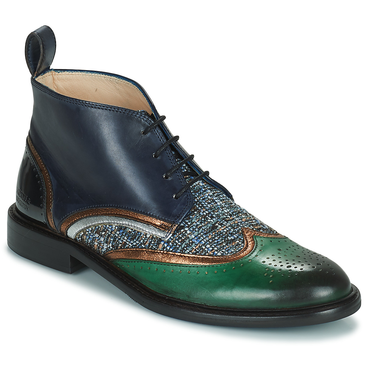 Chaussures Femme Boots Melvin & Hamilton SALLY 30 Marine / Vert