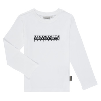 Vêtements Garçon T-shirts manches longues Napapijri S-BOX LS Blanc