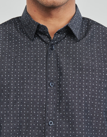 Tom Tailor FITTED PRINTED SHIRT Marine