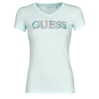 Vêtements Femme T-shirts manches courtes Guess SS VN TRINE TEE Bleu