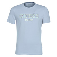 Vêtements Homme T-shirts manches courtes Guess POINT CN SS TEE Bleu