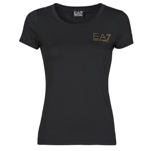 Vêtements Femme T-shirts manches courtes Emporio Armani EA7 TROLOPA Noir
