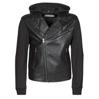 Vêtements Homme Vestes en cuir / synthétiques Calvin Klein Jeans FAUX LEATHER JACKET Noir
