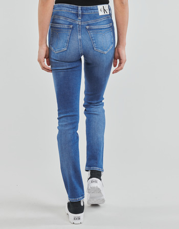 Calvin Klein Jeans HIGH RISE SLIM Bleu Clair