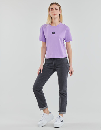 Tommy Jeans TJW TOMMY CENTER BADGE TEE Lila
